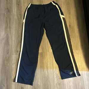 Reebok Navy Pants with Cream Stripes